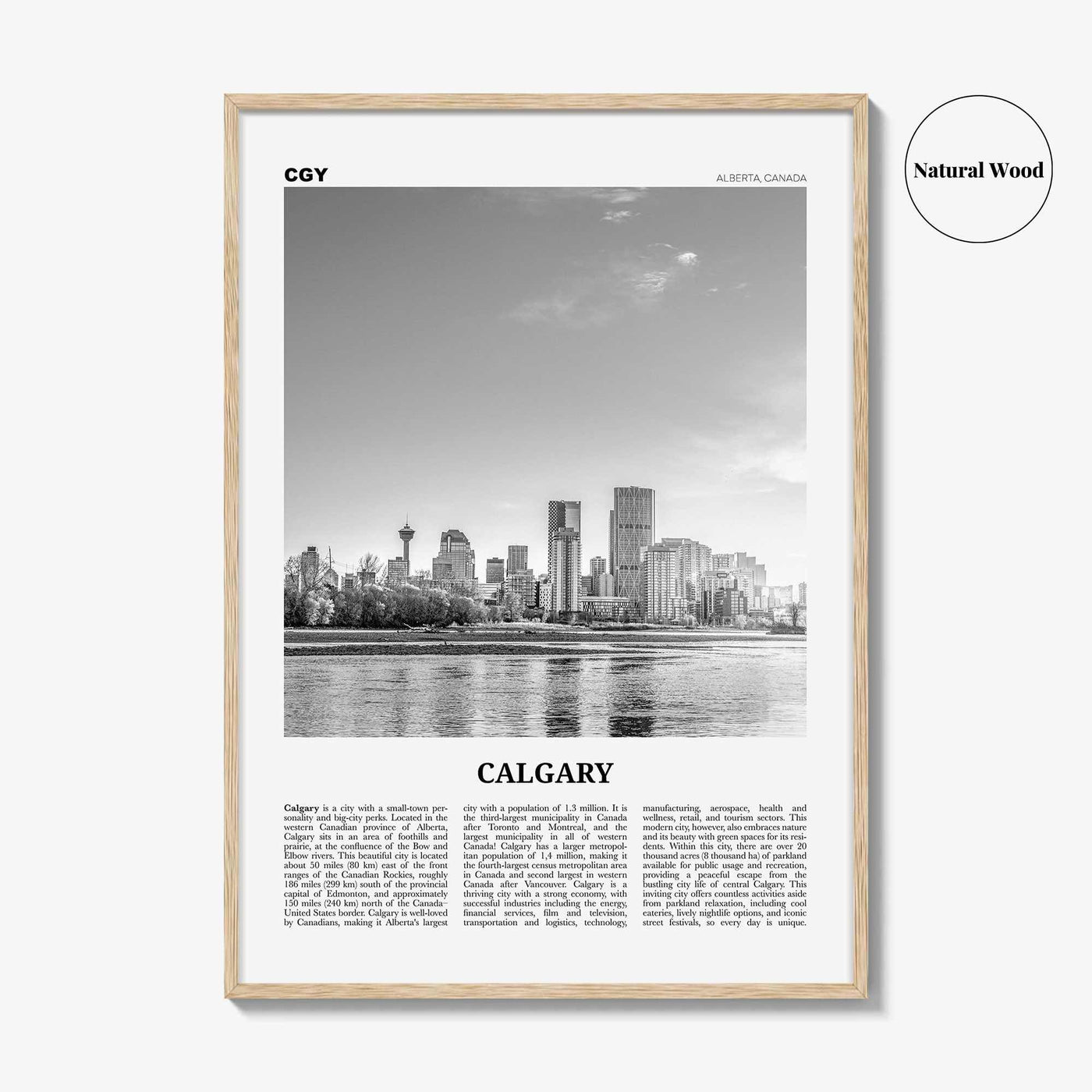 Calgary Print Black and White No 1, Calgary Wall Art, Calgary Poster, Calgary Photo, Calgary Wall Decor, Alberta, Canada, North America