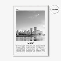 Calgary Print Black and White No 1, Calgary Wall Art, Calgary Poster, Calgary Photo, Calgary Wall Decor, Alberta, Canada, North America