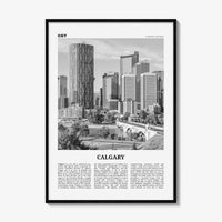 Calgary Print Black and White No 2, Calgary Wall Art, Calgary Poster, Calgary Photo, Calgary Wall Decor, Alberta, Canada, North America
