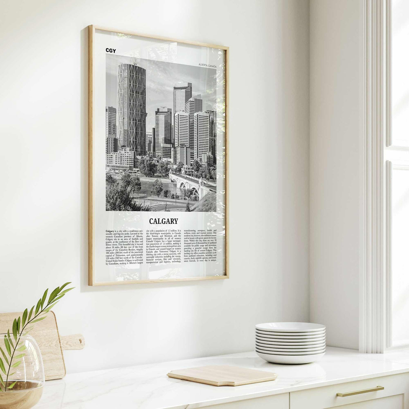 Calgary Print Black and White No 2, Calgary Wall Art, Calgary Poster, Calgary Photo, Calgary Wall Decor, Alberta, Canada, North America