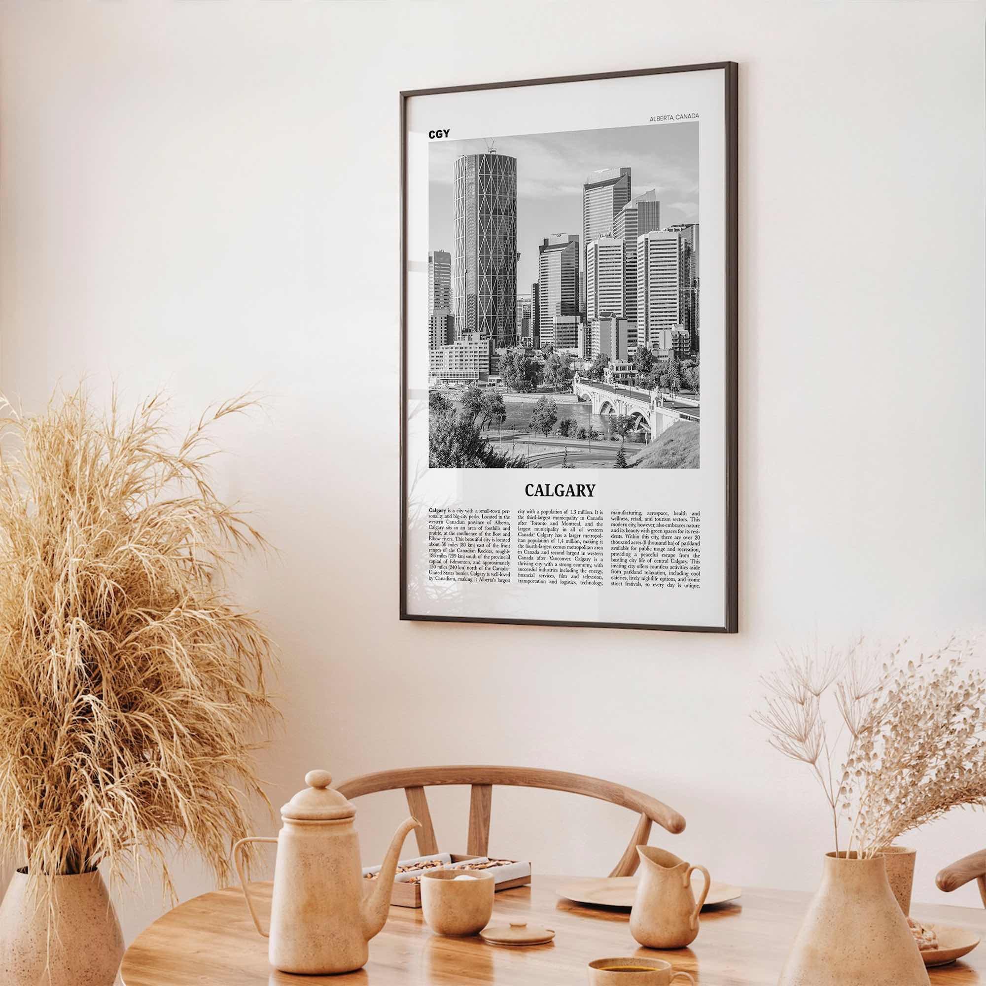 Calgary Print Black and White No 2, Calgary Wall Art, Calgary Poster, Calgary Photo, Calgary Wall Decor, Alberta, Canada, North America