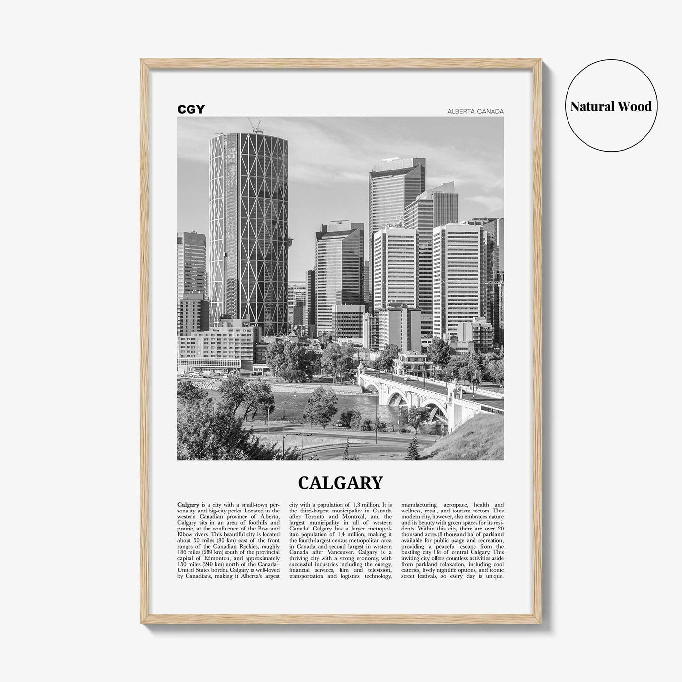 Calgary Print Black and White No 2, Calgary Wall Art, Calgary Poster, Calgary Photo, Calgary Wall Decor, Alberta, Canada, North America