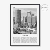 Calgary Print Black and White No 2, Calgary Wall Art, Calgary Poster, Calgary Photo, Calgary Wall Decor, Alberta, Canada, North America