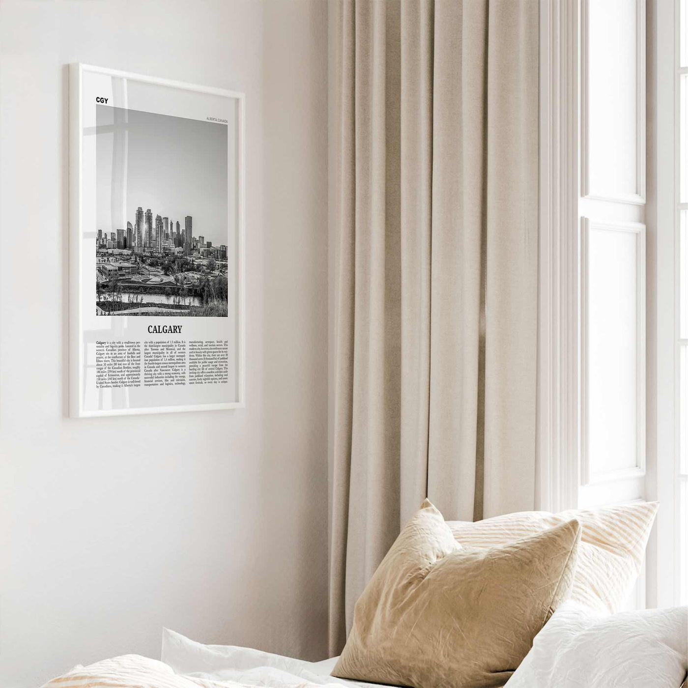 Calgary Print Black and White No 3, Calgary Wall Art, Calgary Poster, Calgary Photo, Calgary Wall Decor, Alberta, Canada, North America