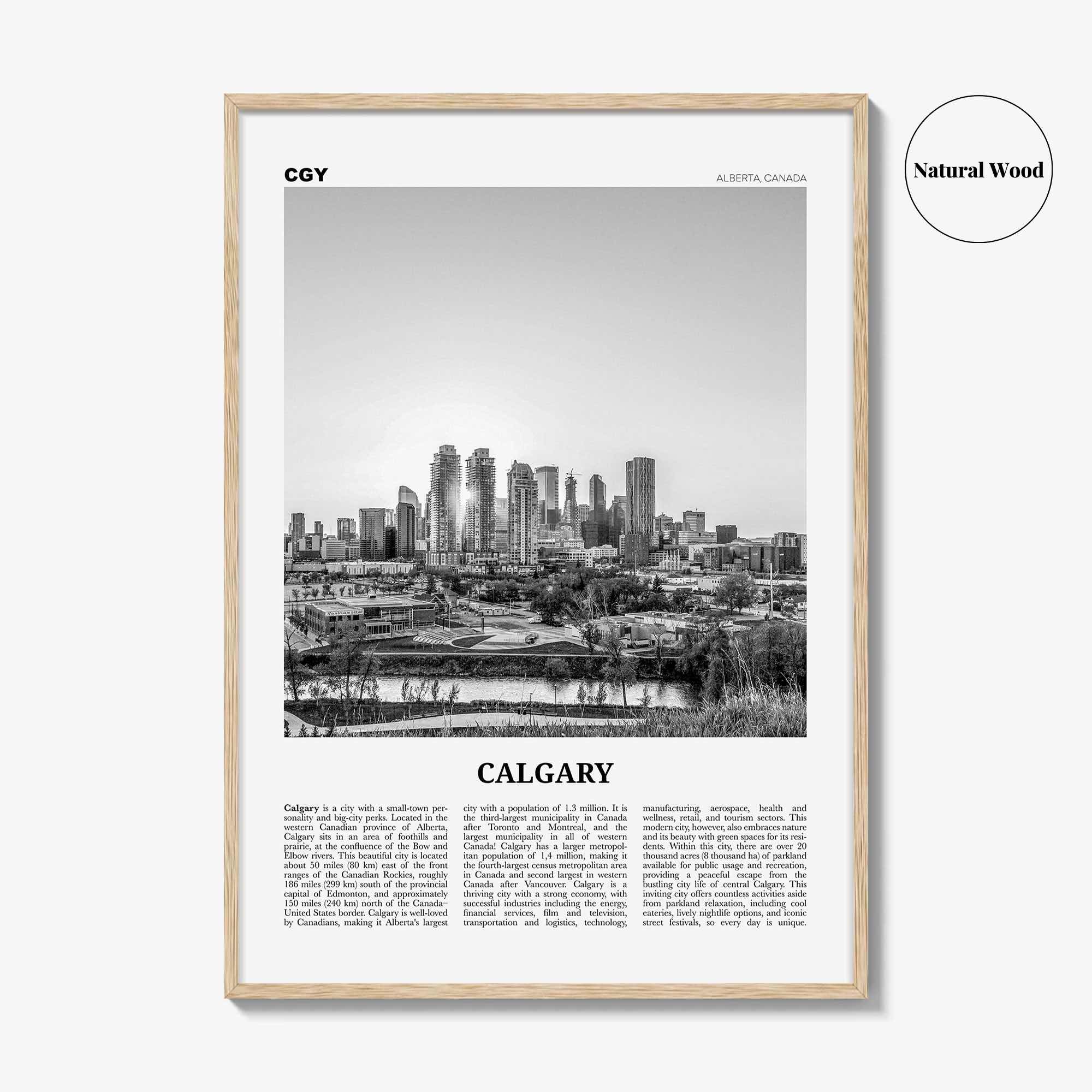 Calgary Print Black and White No 3, Calgary Wall Art, Calgary Poster, Calgary Photo, Calgary Wall Decor, Alberta, Canada, North America