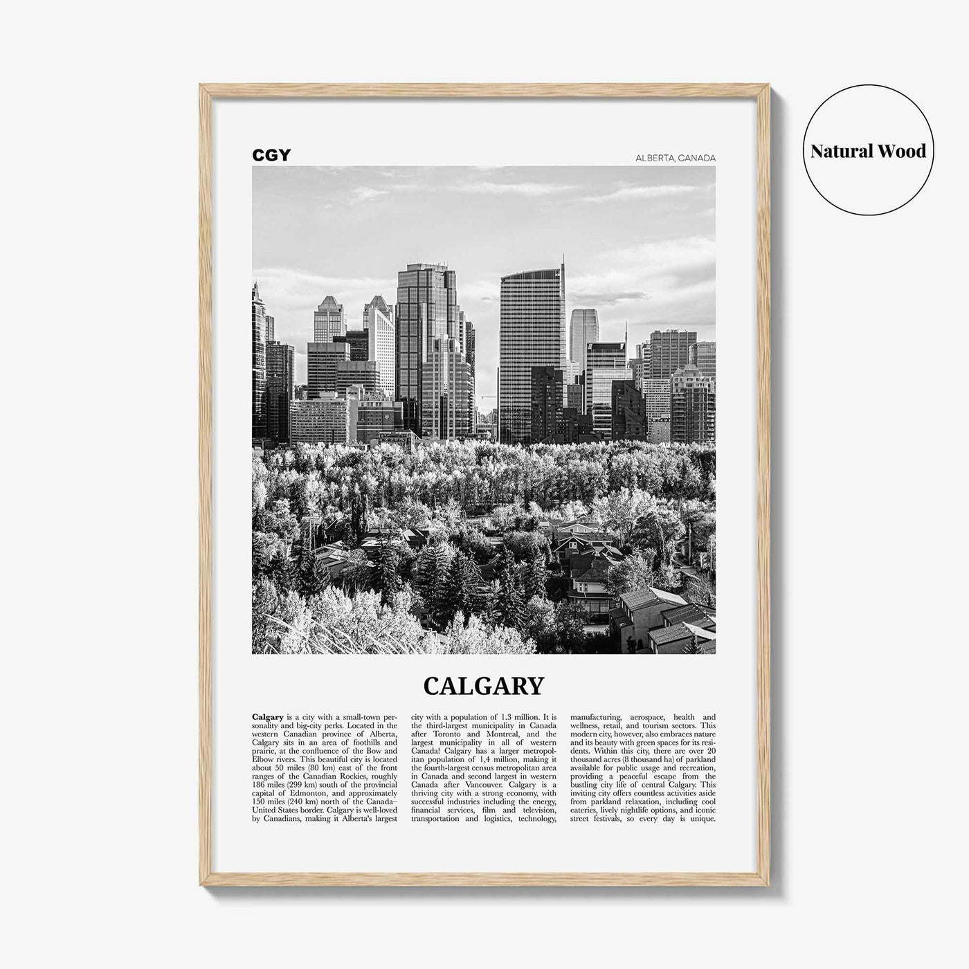 Calgary Print Black and White No 4, Calgary Wall Art, Calgary Poster, Calgary Photo, Calgary Wall Decor, Alberta, Canada, North America