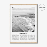 California Print Black and White No 1, California Wall Art, California Poster, California Photo, USA, United States, North America