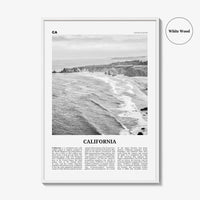 California Print Black and White No 1, California Wall Art, California Poster, California Photo, USA, United States, North America