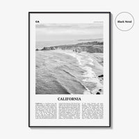 California Print Black and White No 1, California Wall Art, California Poster, California Photo, USA, United States, North America