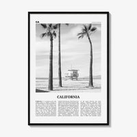 California Print Black and White No 2, California Wall Art, California Poster, California Photo, USA, United States, North America