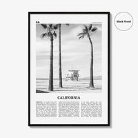 California Print Black and White No 2, California Wall Art, California Poster, California Photo, USA, United States, North America