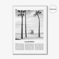 California Print Black and White No 2, California Wall Art, California Poster, California Photo, USA, United States, North America