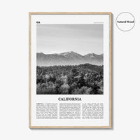 California Print Black and White No 4, California Wall Art, California Poster, California Photo, USA, United States, North America