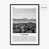 California Print Black and White No 4, California Wall Art, California Poster, California Photo, USA, United States, North America