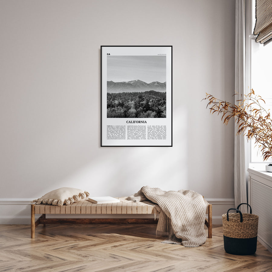 California Travel B&W No 4 Poster