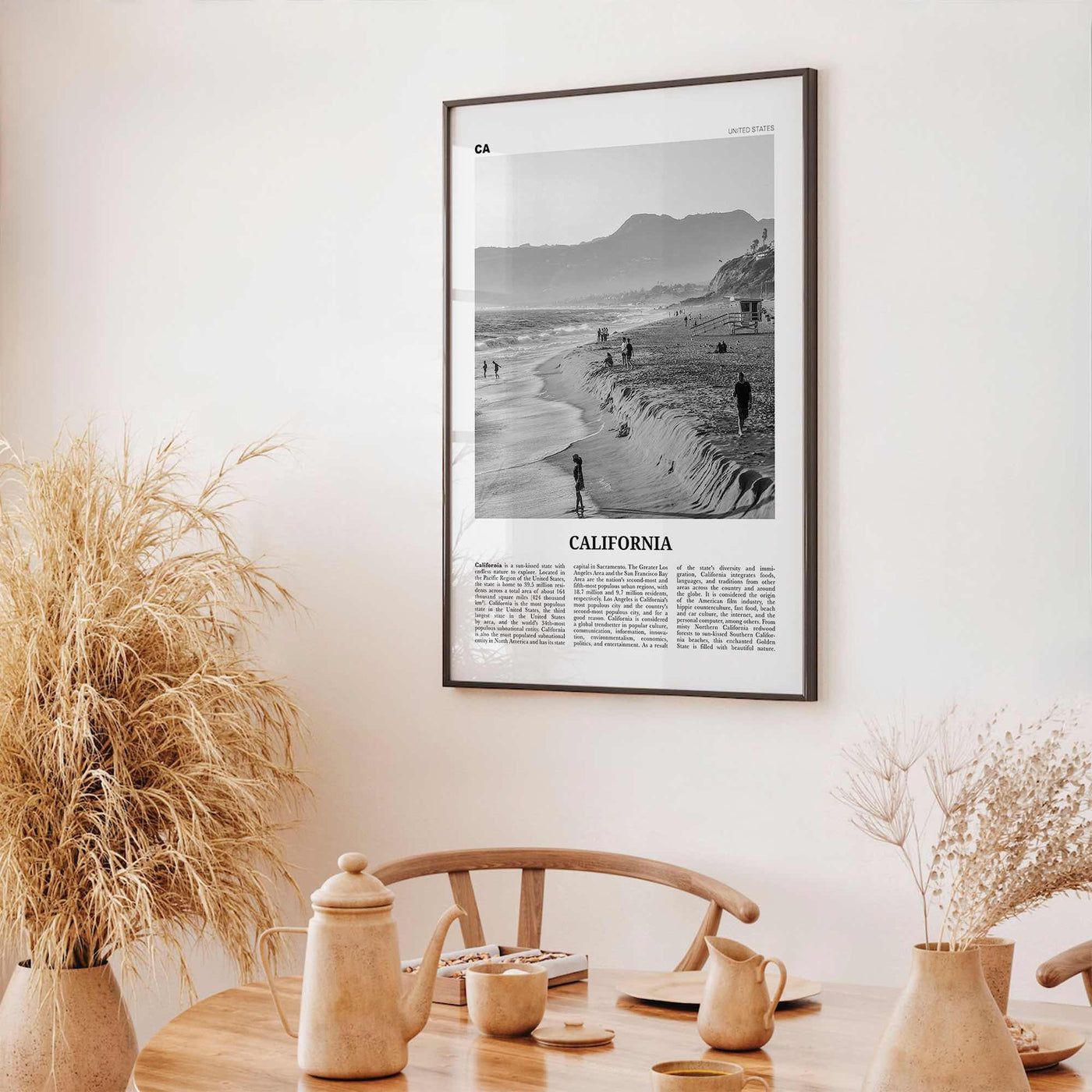 California Print Black and White No 5, California Wall Art, California Poster, California Photo, USA, United States, North America