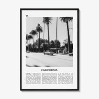 California Print Black and White No 6, California Wall Art, California Poster, California Photo, USA, United States, North America
