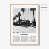 California Print Black and White No 6, California Wall Art, California Poster, California Photo, USA, United States, North America
