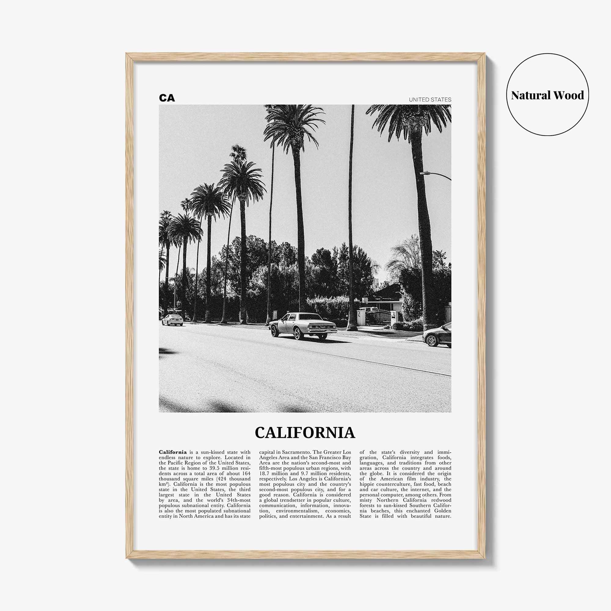 California Print Black and White No 6, California Wall Art, California Poster, California Photo, USA, United States, North America