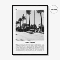 California Print Black and White No 6, California Wall Art, California Poster, California Photo, USA, United States, North America