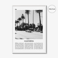 California Print Black and White No 6, California Wall Art, California Poster, California Photo, USA, United States, North America