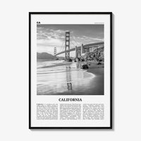 California Print Black and White No 7, California Wall Art, California Poster, California Photo, California Wall Décor, California Map