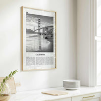 California Print Black and White No 7, California Wall Art, California Poster, California Photo, California Wall Décor, California Map