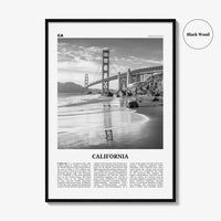 California Print Black and White No 7, California Wall Art, California Poster, California Photo, California Wall Décor, California Map
