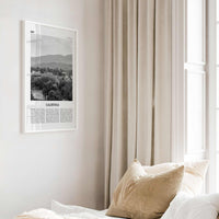 Calistoga Print Black and White, Calistoga Wall Art, Calistoga Poster, Calistoga Photo, Calistoga Wall Décor, Calistoga Map, California, USA