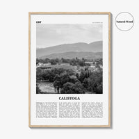Calistoga Print Black and White, Calistoga Wall Art, Calistoga Poster, Calistoga Photo, Calistoga Wall Décor, Calistoga Map, California, USA