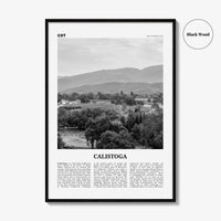 Calistoga Print Black and White, Calistoga Wall Art, Calistoga Poster, Calistoga Photo, Calistoga Wall Décor, Calistoga Map, California, USA