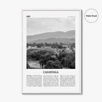 Calistoga Print Black and White, Calistoga Wall Art, Calistoga Poster, Calistoga Photo, Calistoga Wall Décor, Calistoga Map, California, USA