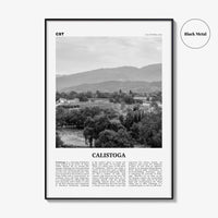 Calistoga Print Black and White, Calistoga Wall Art, Calistoga Poster, Calistoga Photo, Calistoga Wall Décor, Calistoga Map, California, USA