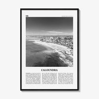 Caloundra Print Black and White, Caloundra Wall Art, Caloundra Poster, Caloundra Photo, Caloundra Wall Décor, Caloundra Map, Australia