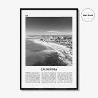 Caloundra Print Black and White, Caloundra Wall Art, Caloundra Poster, Caloundra Photo, Caloundra Wall Décor, Caloundra Map, Australia