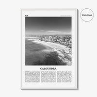 Caloundra Print Black and White, Caloundra Wall Art, Caloundra Poster, Caloundra Photo, Caloundra Wall Décor, Caloundra Map, Australia