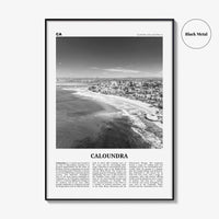 Caloundra Print Black and White, Caloundra Wall Art, Caloundra Poster, Caloundra Photo, Caloundra Wall Décor, Caloundra Map, Australia