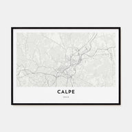 Calpe Map Landscape Poster