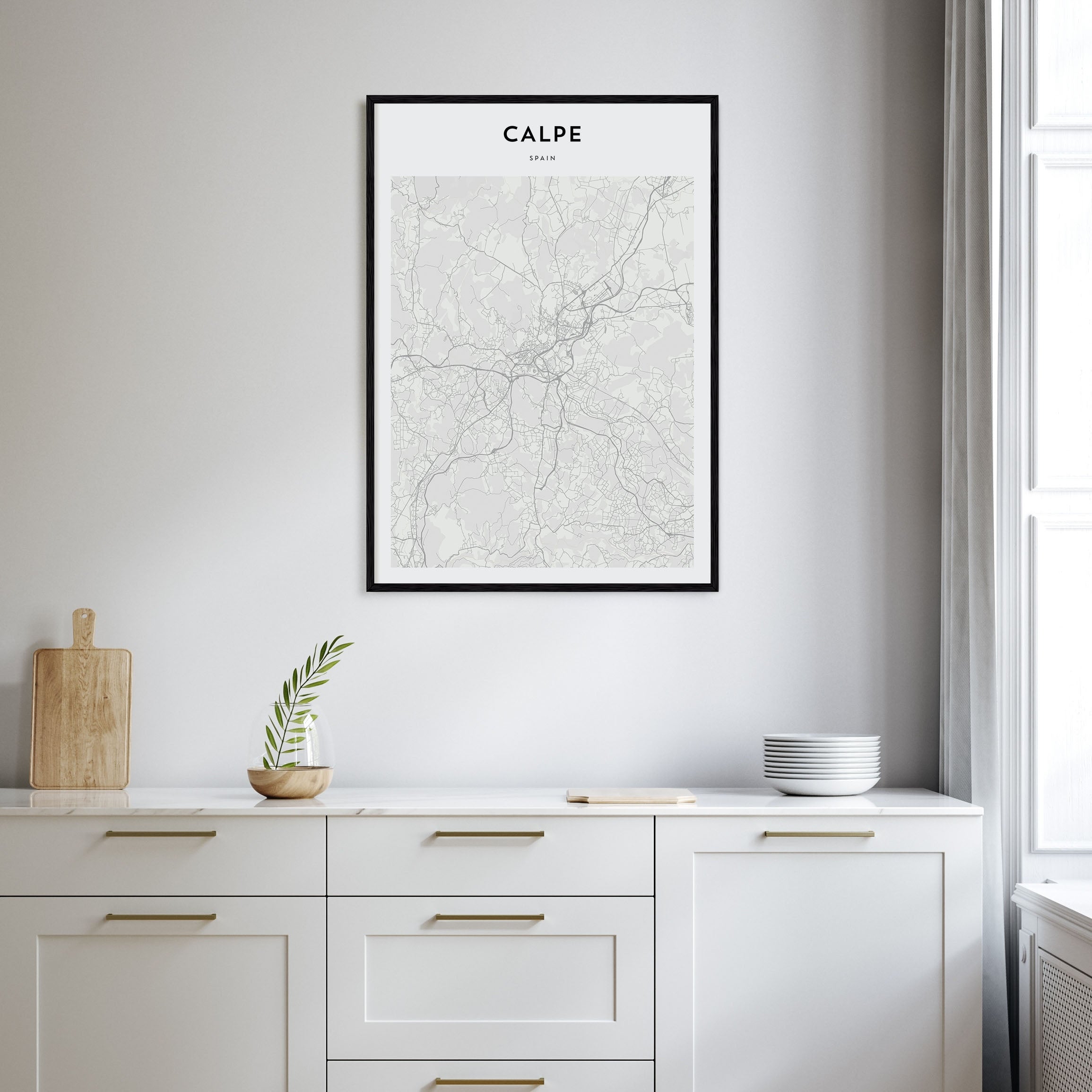 Calpe Map Portrait Poster