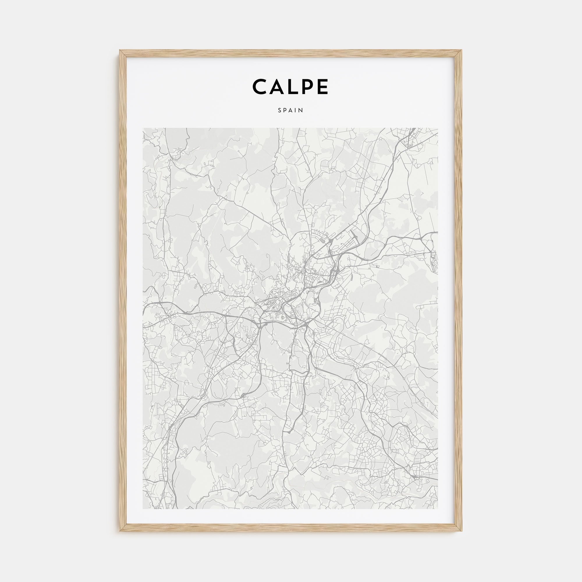 Calpe Map Portrait Poster