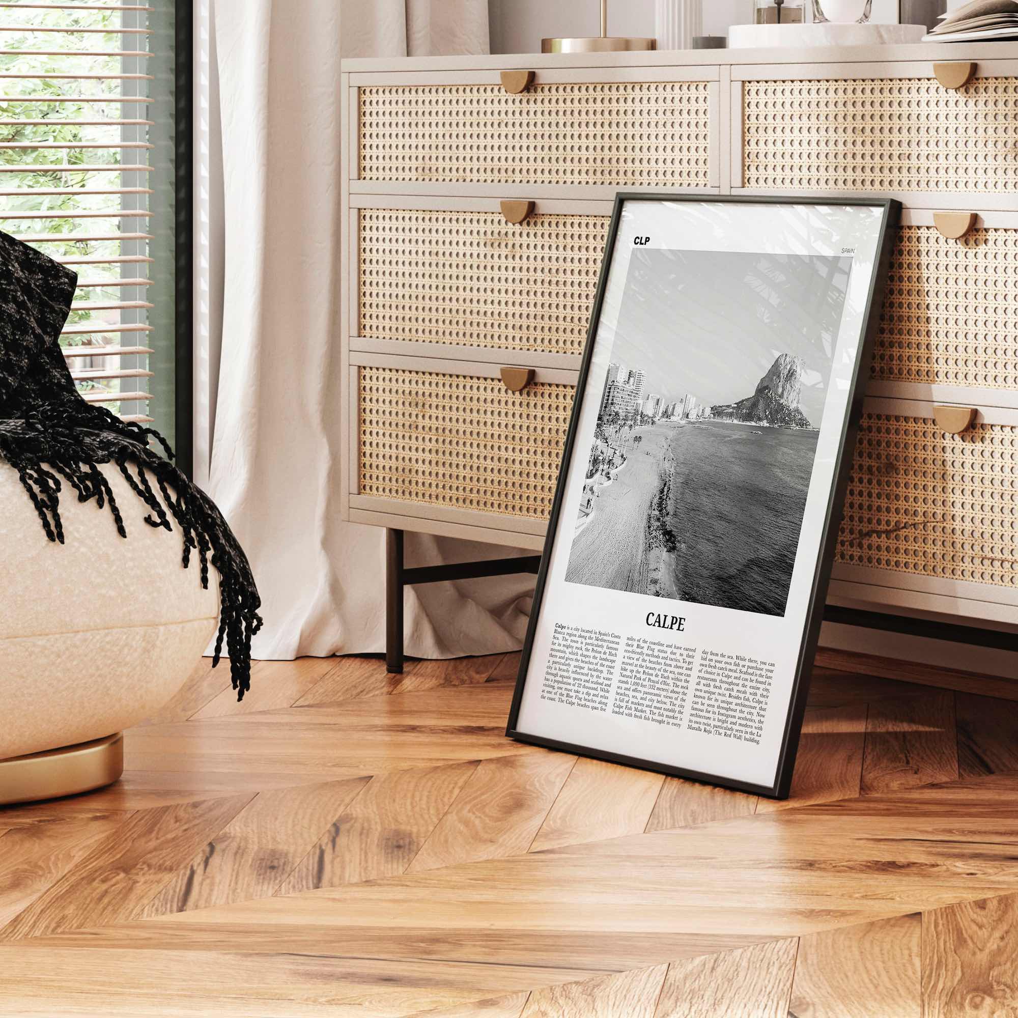 Calpe Print Black and White, Calpe Wall Art, Calpe Poster, Calpe Photo, Calpe Wall Décor, Spain, Valencia, Alicante, España