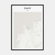 Calvi Map Portrait Poster