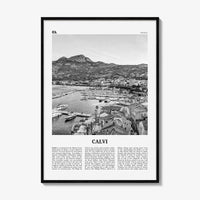 Calvi Print Black and White, Calvi Wall Art, Calvi Poster, Calvi Photo, Calvi Wall Décor, Travel Poster Print, Haute-Corse, Corsica, France