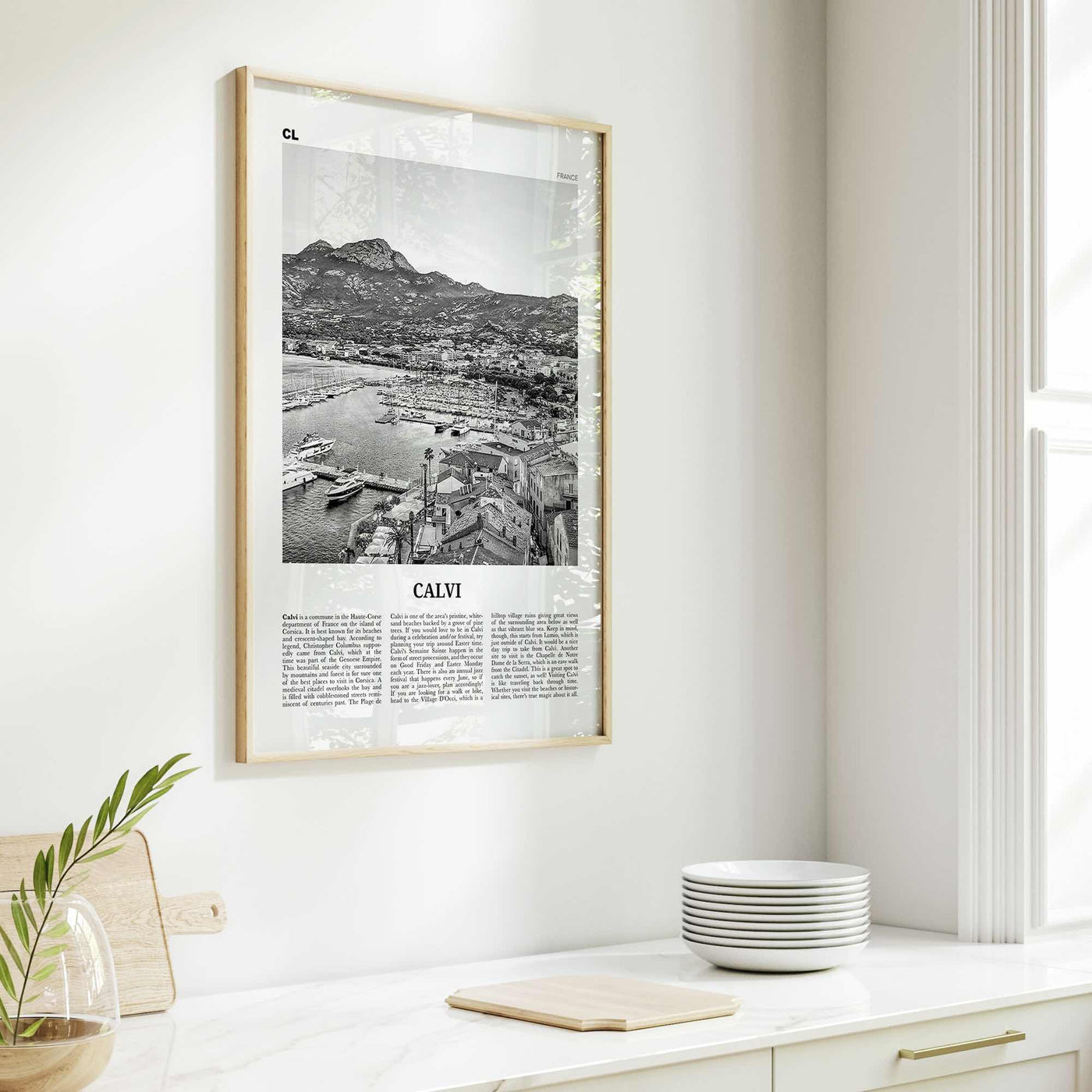 Calvi Print Black and White, Calvi Wall Art, Calvi Poster, Calvi Photo, Calvi Wall Décor, Travel Poster Print, Haute-Corse, Corsica, France