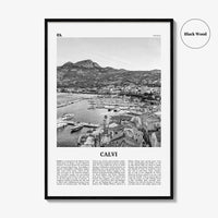 Calvi Print Black and White, Calvi Wall Art, Calvi Poster, Calvi Photo, Calvi Wall Décor, Travel Poster Print, Haute-Corse, Corsica, France