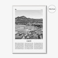 Calvi Print Black and White, Calvi Wall Art, Calvi Poster, Calvi Photo, Calvi Wall Décor, Travel Poster Print, Haute-Corse, Corsica, France