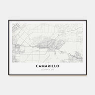 Camarillo Map Landscape Poster