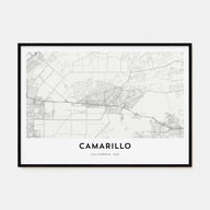 Camarillo Map Landscape Poster