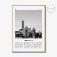 Camarillo Print Black and White, Camarillo Wall Art, Camarillo Poster, Camarillo Photo, Camarillo Wall Décor, Camarillo Map, California, USA