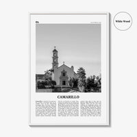 Camarillo Print Black and White, Camarillo Wall Art, Camarillo Poster, Camarillo Photo, Camarillo Wall Décor, Camarillo Map, California, USA